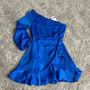 One Shoulder Wrap Dress